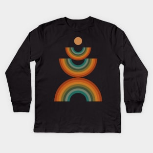 Minimalist Boho Rainbow Kids Long Sleeve T-Shirt